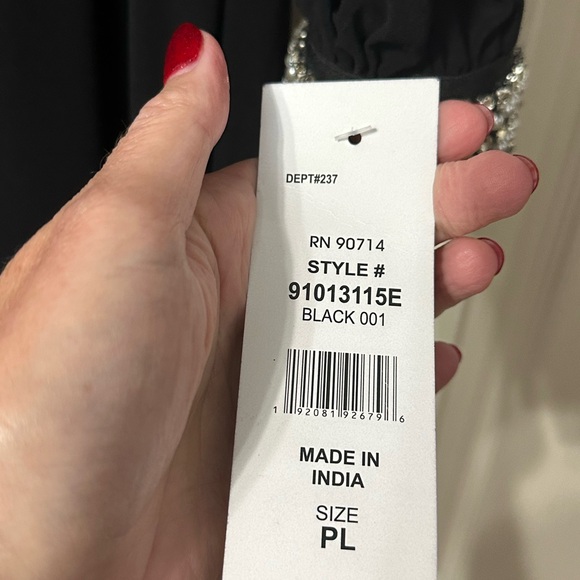 MSK Black Jumpsuit with Embellished Cuffs - Picture 5 of 7